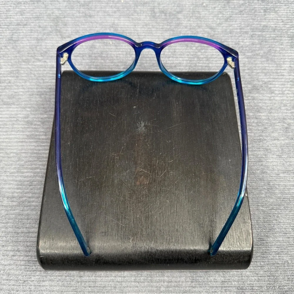 Muse Handmade Blue Purple Ombre Round Eyeglass Frames 35-000272 49-18-140